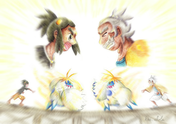 Z技を撃ちあうハウとハラとケケンカニたち